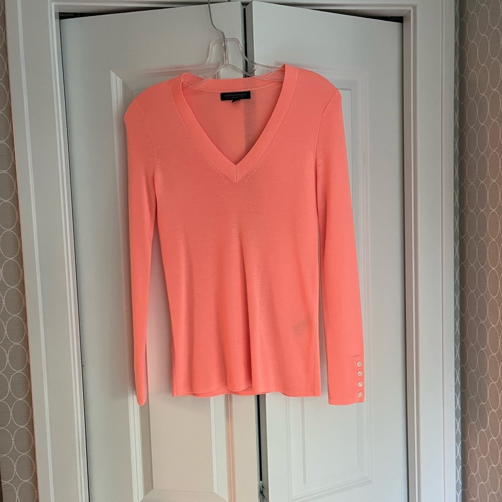 Merino wool V-neck sweater